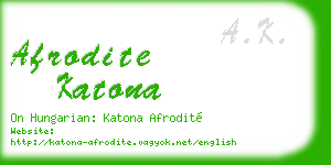 afrodite katona business card